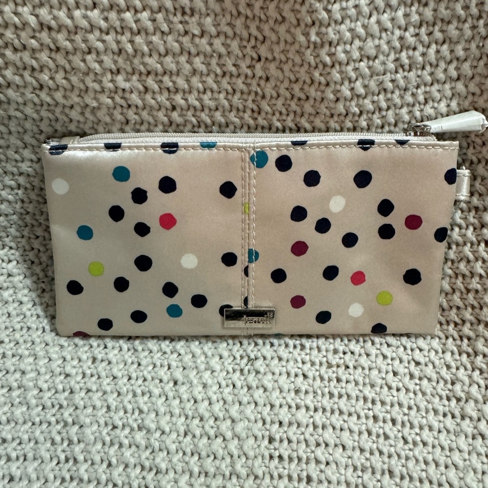 Thirty-One Jewell Clutch Wallet‎ Wristlet Runaway Mini Polka Dot